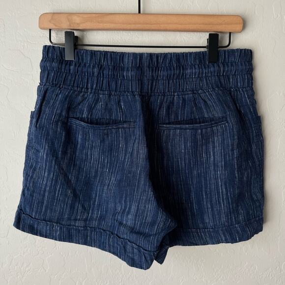 Athleta Cabo linen textured shorts navy 2 - Picture 7 of 14